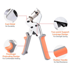 Handheld Grommet Punch Tool with 500 10mm Grommets