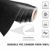 4D Gloss Carbon Fiber Hood Wrap Auto Vinyl Wrap Roll 5x100ft