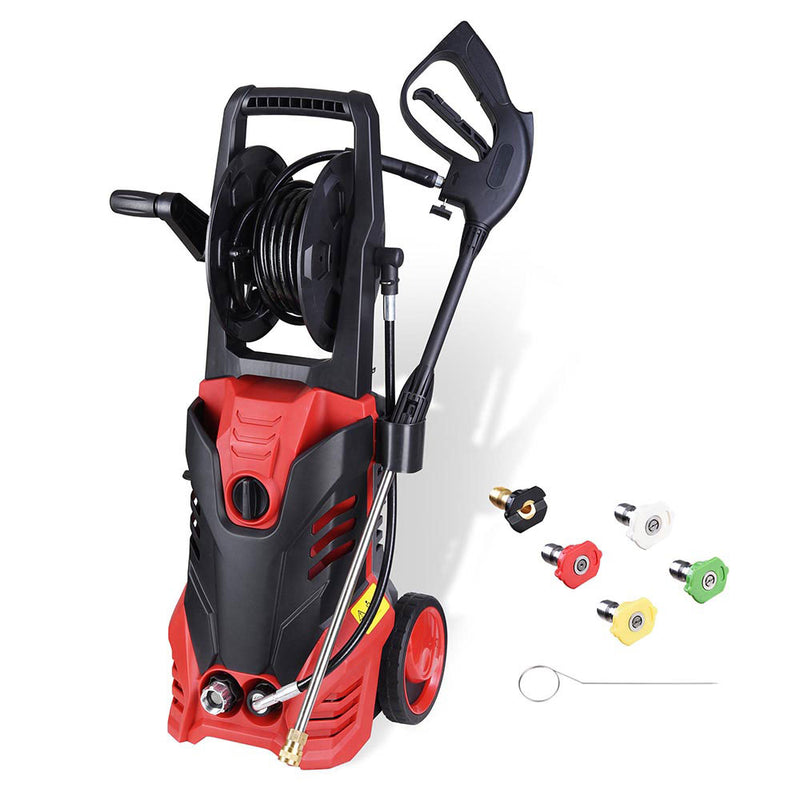Electric Pressure Washer w/ Hose Reel Soap Tank 3000psi 1.9gpm