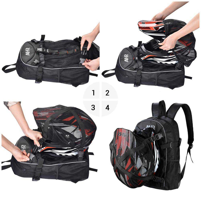 Motorcycle Helmet Backpack Water Resistance Basketball Holder