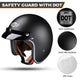 3/4 Open Face Motorcycle Helmet DOT Matte Black S-XXL