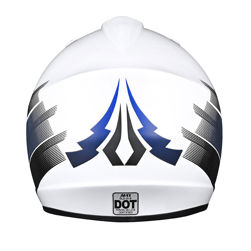 AHR Youth Dirt Bike Helmet H-VEN12 DOT Blue