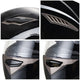 Full Face Dual Visors DOT Motor Helmet Glossy Black S M L XL
