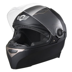 AHR Full Face Dual Visors DOT Motor Helmet Matte Black
