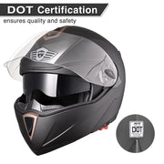 DOT Full Face Bluetooth Motorcycle Helmet Headset