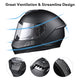 DOT Full Face Bluetooth Motorcycle Helmet Headset Matte