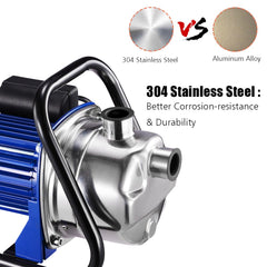 3/4HP Electric Water Pump Sump Pump Stainless Steel 660gph