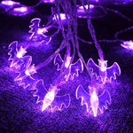 DIY Halloween Lights Bat String Light 15FT Battery Operated Purple