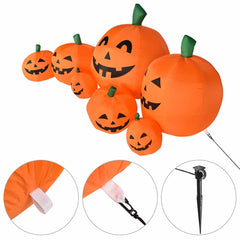 Halloween Blow Ups Inflatable Pumpkin with Lights AirBlower Stakes
