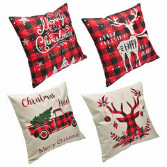 DIY Christmas Decorations Pillow Covers Set(4) 18