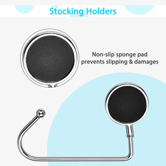 DIY Stocking Holders Stainless Steel Non-Slip Hooks Set of 8