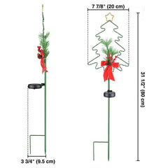 Solar Garden Christmas Stake Lights Xmas Tree 2ct/Pack