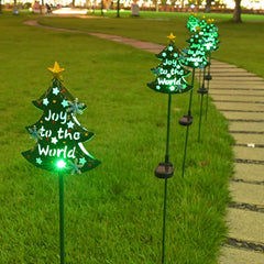 Solar Garden Christmas Stake Lights Xmas Tree 2ct/Pack