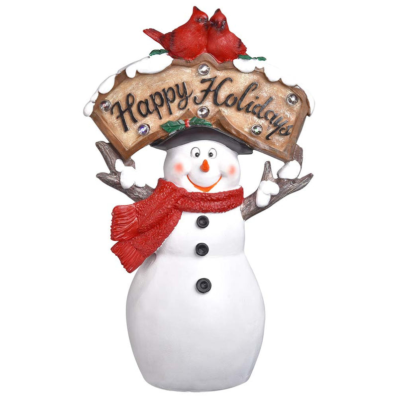Santa Snowman Figurine with Light Christmas Gift 12"