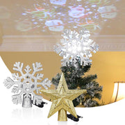 Light Up Christmas Tree Topper Rotating Projector