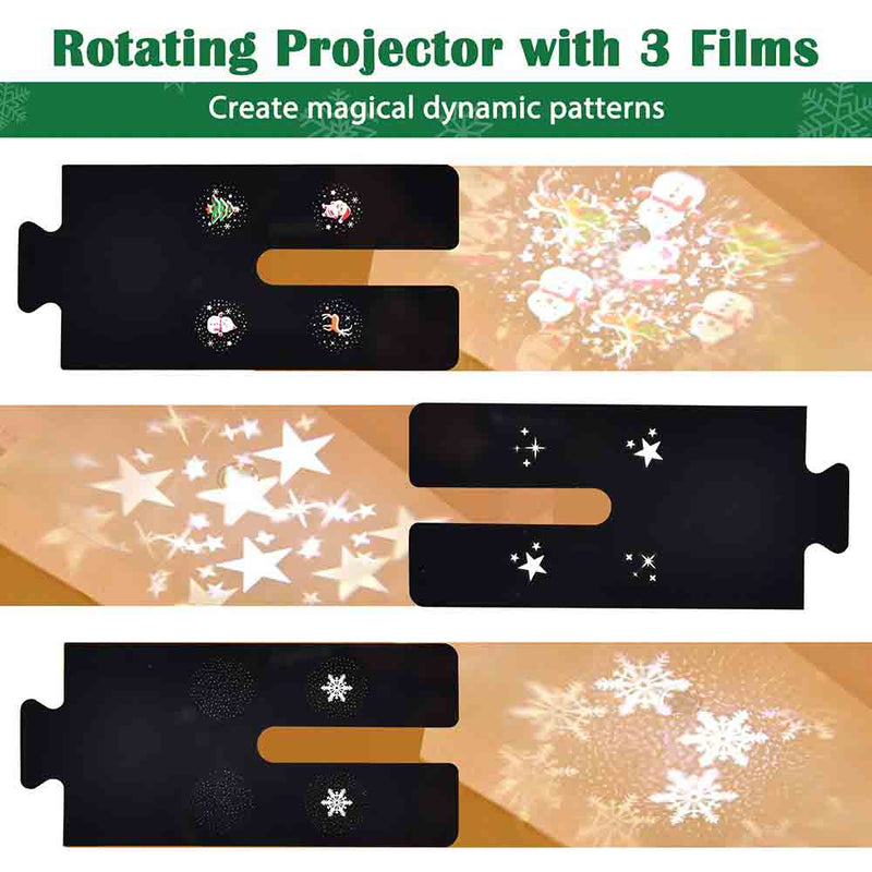 Light Up Christmas Tree Topper Rotating Projector