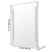 Frameless Bathroom Mirror with Light Touch Control 32x24