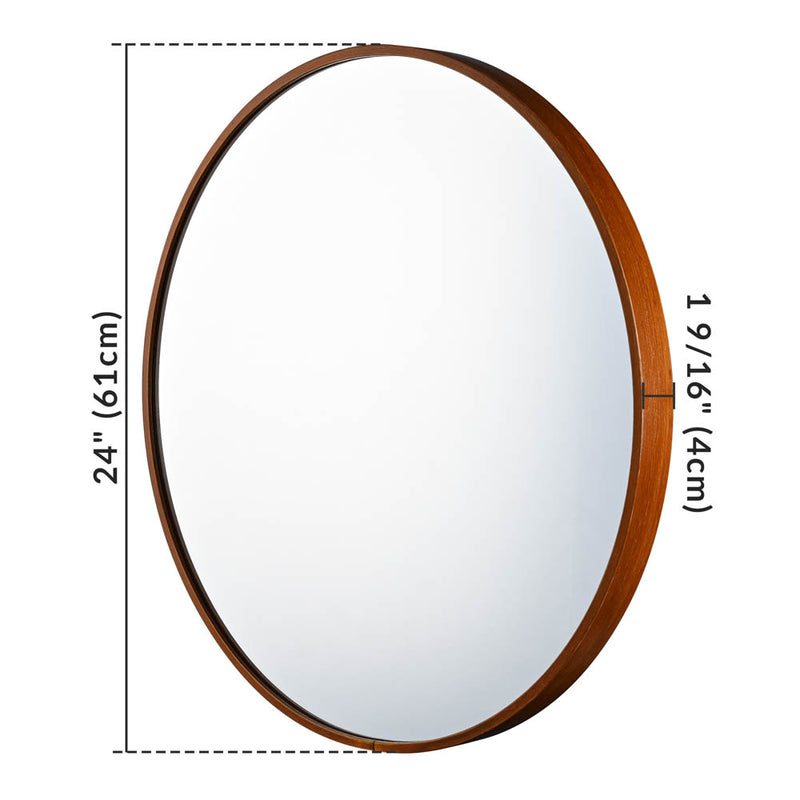 24" Round Bathroom Mirror for Hallway Vanity Bedroom Wall