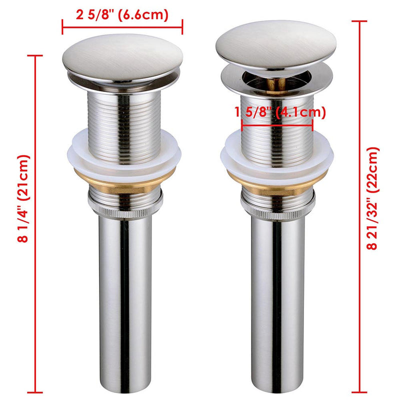 1 5/8" Bathroom Vessel Sink Pop-Up Drain