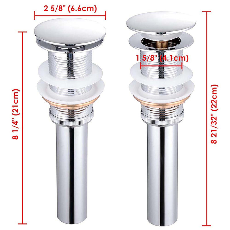 1 5/8" Bathroom Vessel Sink Pop-Up Drain