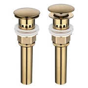 1 5/8" Overflow Pop-Up Drain w/ Hair Stopper Gold