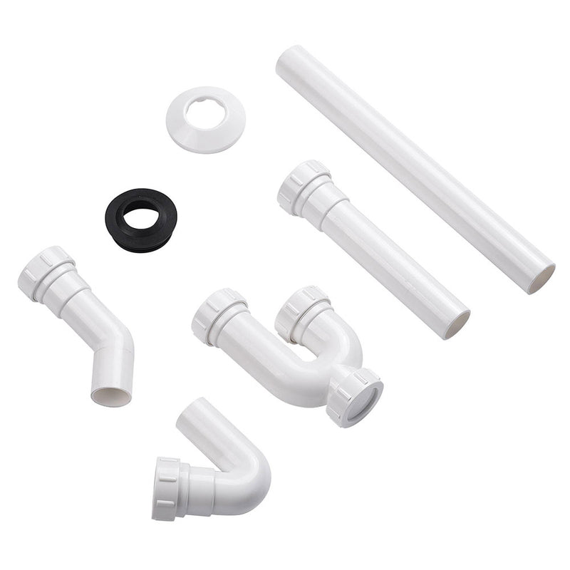 Aquaterior 1 1/4" S-Trap Slip-Joint Plumbing Traps ABS Plastic