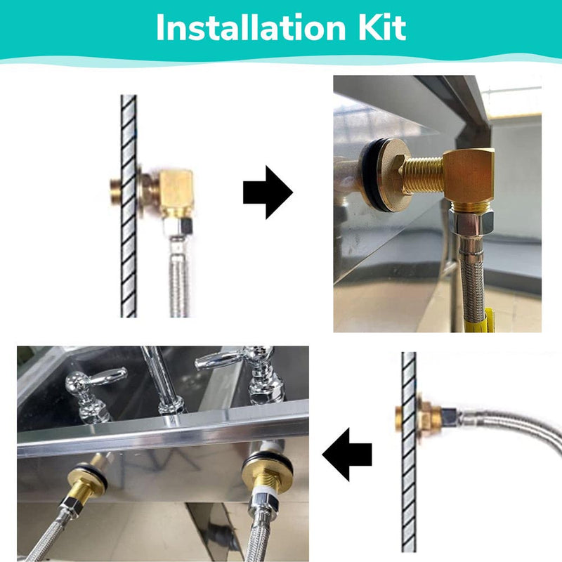 DIY Commercial Style Pull-Down Kitchen Pre-Rinse Faucet
