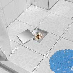 Aquaterior Floor Drain with Strainer & Cover 4x4in