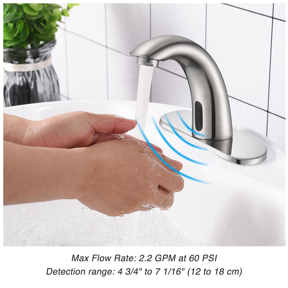 Auto Sensor Touchless Bathroom Lavatory Faucet Finish Options | The DIY ...