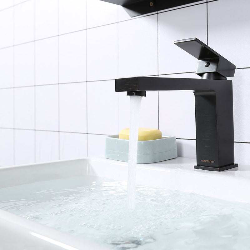 Aquaterior Bathroom Lavatory Faucet Single Handle