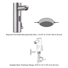 Auto Sensor Touchless Bathroom Faucet Hot & Cold 8