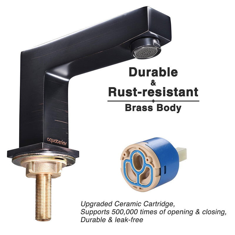 Aquaterior Widespread Bathroom Faucet 3-Hole 2-Handle 4"H