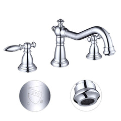 Aquaterior Bathroom Widespread Faucet 2-Handle Hot & Cold 6