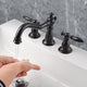 Aquaterior Bathroom Widespread Faucet 2-Handle Hot & Cold 6"H