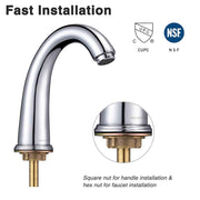 Aquaterior Bathroom Widespread Faucet 2-Handle Hot & Cold 6.7"H
