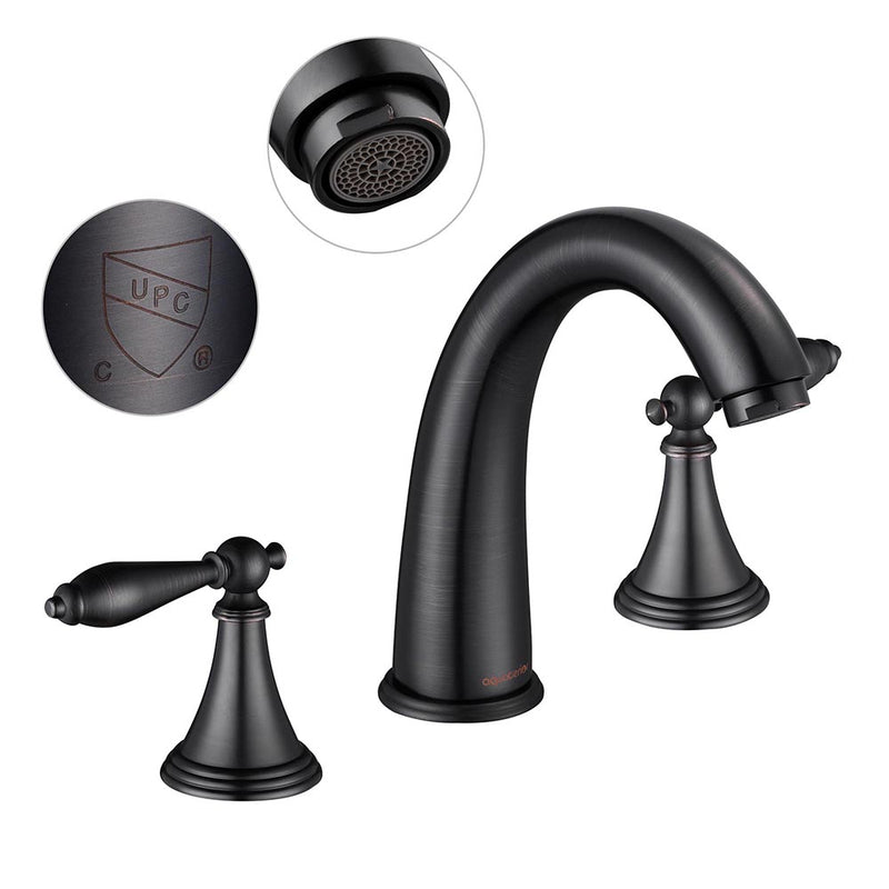 Aquaterior Bathroom Widespread Faucet 2-Handle Hot & Cold 6.7"H