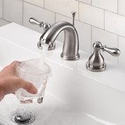 DIY Bathroom Widespread Faucet w/ Popup Drain 2-Handle 4.7"H