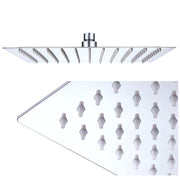 Large Rainfall Shower Head Square Stainless Steel 12"