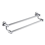 Wall-Mounted Double Towel Bars Stainless Steel Chrome Finish