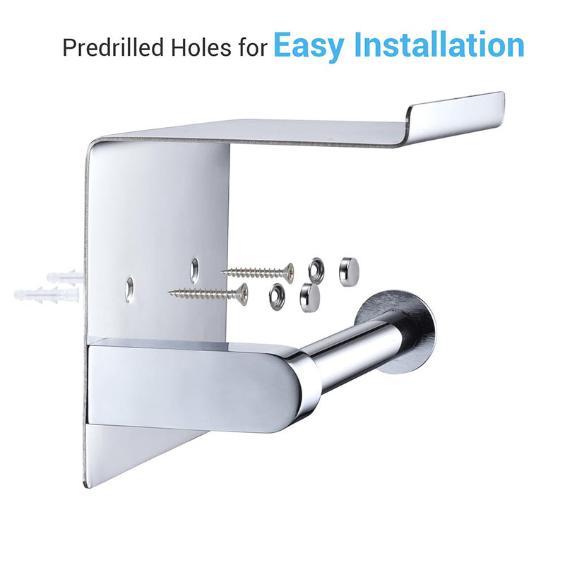 Toilet Roll Holder Wall Mounted Stainless Steel