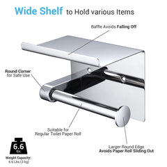 Toilet Roll Holder Wall Mounted Stainless Steel