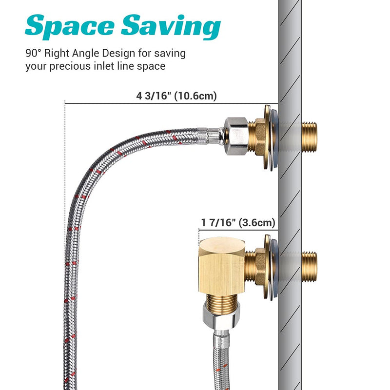 Commercial Faucet Fittings G1/2"(BSP) Male Brass Elbow Kit