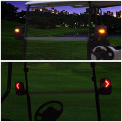 DIY Golf Cart LED Turn Signal Side View Mirrors Set of 2