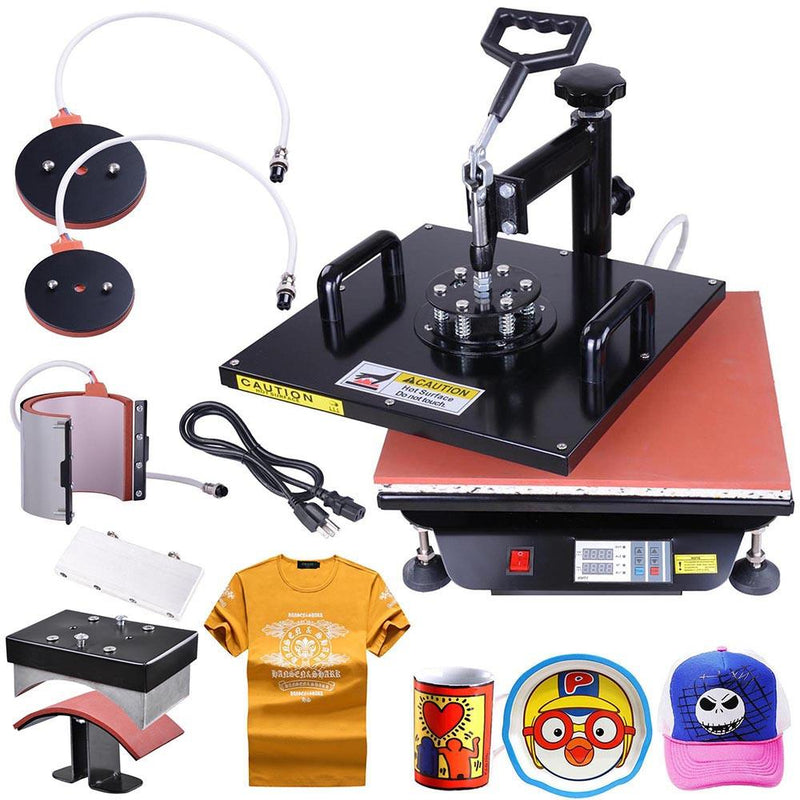 5in1 15x15 Heat Press Transfer Sublimation Machine T-shirt Mug