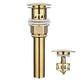 1 5/8" Overflow Pop-Up Drain w/ Hair Stopper Gold